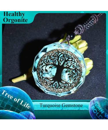 Tree of Life Orgonite Energy Pendant Reiki Chakra Necklace Stone chakra stone - Buy Online on GoSupps.com
