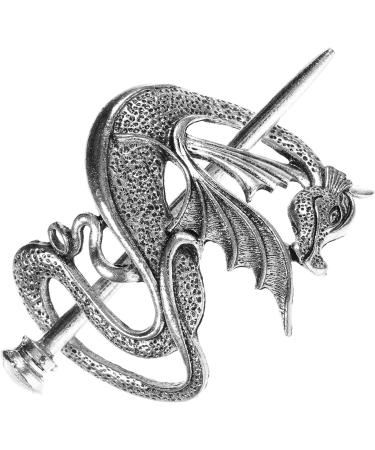 Didiseaon Medieval Metal Hairpins Wiccan Viking Hair Bun Clip Silver Punk Hair Barrette Dragon Chignon Buns Holder Knot Viking Jewelry for Women Girls - Buy Online on GoSupps.com