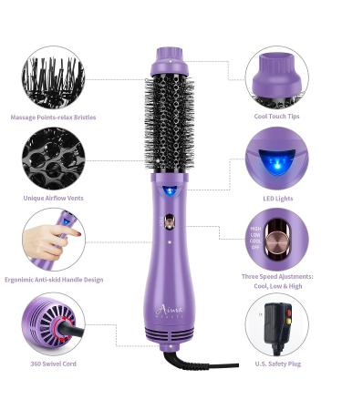 Aima Beauty Salon Hot Air Brush 4-in-1 Hair Styling Tool | Purple - Buy Online on GoSupps.com