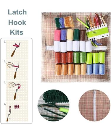 LAPATAIN Dragonfly Latch Hook Kit for DIY Throw Pillow Cover - Hand Crafted 17x17inch Cushion Cover - Buy Online on GoSupps.com