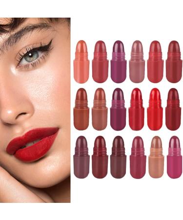 Renywosi 18 Colors/Set Matte Lipstick Sule Lipstick Matte Lipstick Long Lasting Non-Stick Cup Waterproof Lipstick Matte Gift for Women Girls - Buy Online on GoSupps.com