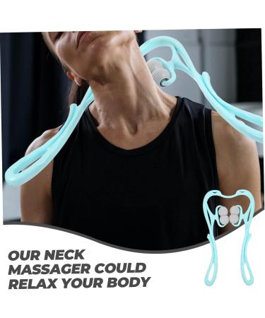 Gleavi 2-Piece Neck Massage Roller - Handheld 6-Wheel Pressure Point Therapy Device for Cervical Relief | Sky Blue - Buy Online on GoSupps.com