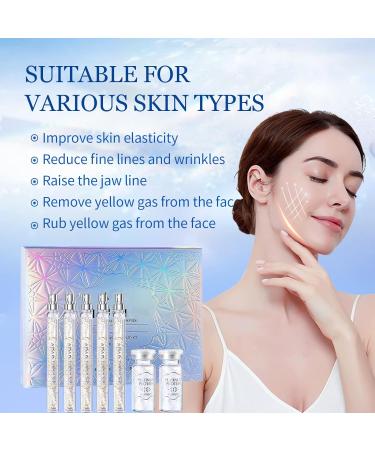 Protein Lifting Set Gold Face Serum Active Collagen Silk Thread Face Serum Absorbent Collagen Threads for Wrinkle Reduction Firming Skin - Buy Online on GoSupps.com