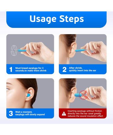 200Pcs Soft Foam Ear Plugs - Noise Cancelling Slow Rebound Disposable Earplugs for Sleeping Snoring Shooting Study Travel (Blue) - International Shipping Available - Buy Online on GoSupps.com