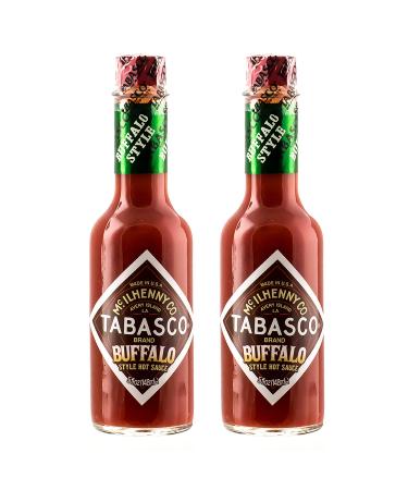 2 Pack: "New" McIlhenny's Tabasco Brand Buffalo Style Hot Sauce - 5 Oz.