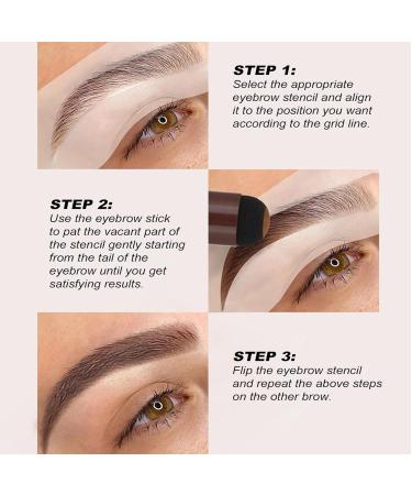 Shop MFJS Light Brown Eyebrow Stamp Set | Long-Lasting Fine Texture | Natural Eyebrows Sweat-Resistant Sponge Head | International Shipping - Buy Online on GoSupps.com