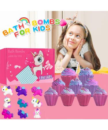 Unicorn Bath Bombs Gift Set for Kids with Surprise Inside - Handmade Bath Bombs for Girls - Perfect Birthday or Holiday Gift - Buy Online on GoSupps.com