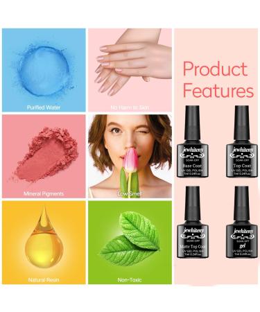 JEWHITENY 30pcs Gel Nail Polish Kit with 120W UV Light | 27 Colors Set, Manicure Tools for Women - Buy Online on GoSupps.com