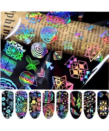 1set(8piece) Starry Sky Nail Stickers Multi Usage Nail Foil Stickers Star Slice Nails Art Chic Nail Stickers Laser - Buy Online on GoSupps.com
