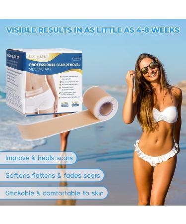 Professional Silicone Scar Sheets Roll - 60 x 1.6 Inches | Reusable Treatment for Keloid, C-Section, Surgery & Acne Scars - Buy Online on GoSupps.com