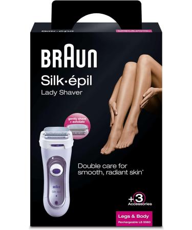 Braun Silk- pil Electric Lady's Shaver LS 5560 with 3 attachments Purple - Buy Online on GoSupps.com