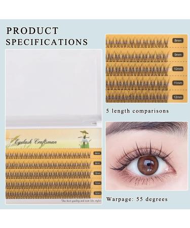 Arqumi False Eyelashes - 200 Mix Lash Clusters for Natural Extensions 8mm to 12mm in Black - Global Shipping Available - Buy Online on GoSupps.com