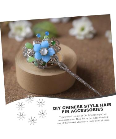FOMIYES 100 Pcs Hairpin Accessories Applique Bride Flowers 1X1cmx2pcs Silverx2pcs - Buy Online on GoSupps.com
