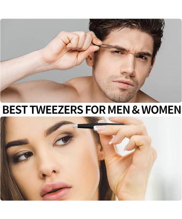Eywrews 5-Piece Precision Tweezers Set for Eyebrows | High-Quality Sloping & Fine Point Tweezers & Scissors - Perfect for Perfectly Shaped Brows - Buy Online on GoSupps.com