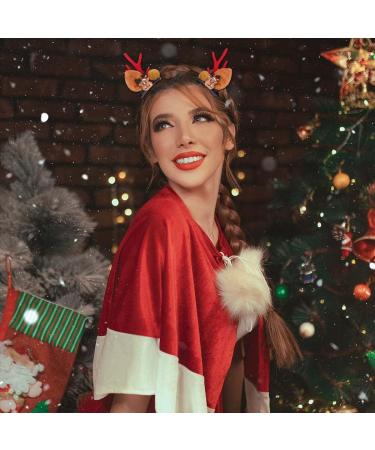 Evlry Christmas Hair Clip Set Reindeer Hair Barrettes Santa Hair Clips Christmas Tree Hair Accessories Gift Set Party Festival Hair Decor for Kids Adults(Set of 4) (Red) - Buy Online on GoSupps.com