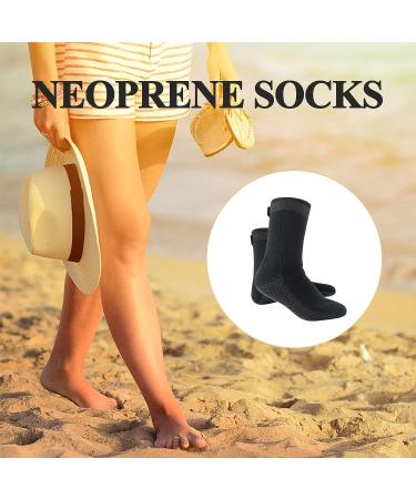 MOVOYEE 3mm Neoprene Anti-Slip Beach Volleyball Dive Socks - High Cut Wetsuit Booties for Water Sports - Black - Buy Online on GoSupps.com