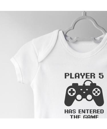 Hippowarehouse Player 5 Game Baby Vest Bodysuit - Short Sleeve for Boys and Girls - Buy Online on GoSupps.com