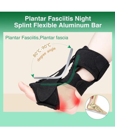 Plantar Fasciitis Night Splint - Adjustable Foot Brace for Men & Women | Relief for Achilles Tendonitis & Foot Drop | Upgrade Orthotic Support - Buy Online on GoSupps.com