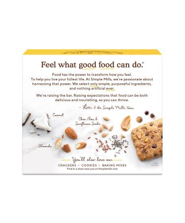 Simple Mills Almond Flour Bars - Peanut Butter Chocolate Chip | 5 Soft Baked Bars (1.19 oz Each) - Buy Online on GoSupps.com