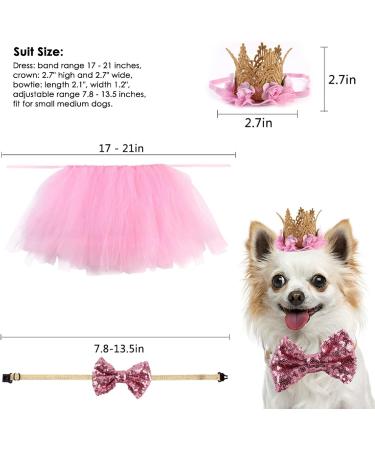 Nicoone Dog Tutu Rock Fly Crown Hat Set | Cute 3-Piece Outfit for Small Dogs & Cats | Perfect Dog Party Gift - Buy Online on GoSupps.com