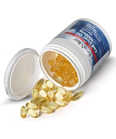 High Strength Cod Liver Oil Capsules 1000mg | 180 Capsules | Omega 3s & Vitamin D3 | UK Made | 6-Month Supply - Buy Online on GoSupps.com