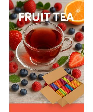  AB.GROCERIES 100 Wrapped Tea Bags - Large Selection of Classic Black Fruit Decaffeinated Green Herbs Healthy & Caffeine-Free Popular Flavor Blends (Fruit Tea 100 Pack - Buy Online on GoSupps.com