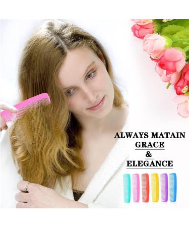 12 PCS Colorful Plastic Pocket Combs Set with Pearlescent Effect - Fine Dressing, Styling, Cutting Combs for Women and Men - Salon and Hotel Hair Care Tool (Multicolor) - Buy Online on GoSupps.com