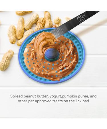 Lick Mat for Dogs - Cage Training Tool with Peanut Butter, Secure to Crate, Kennel Therapy, Slow Feeder Pad for Boredom & Anxiety - Blue - Buy Online on GoSupps.com