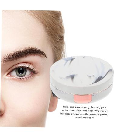 Buy SOLUSTRE 1 Set Box Contact Lens Case - Travel Friendly Plastic Set in White - Perfect for International Shipping - Buy Online on GoSupps.com