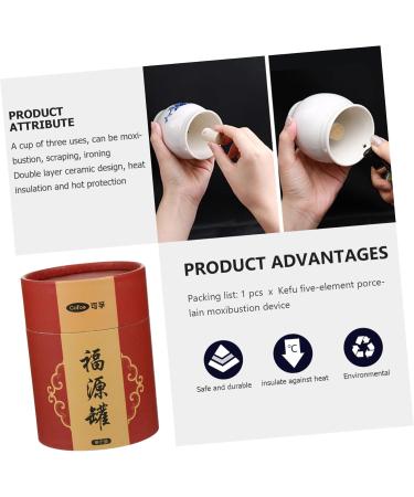 Clispeed 3ST Porcelain Moxibustion Device & Tools | Moxa Stick Holder Metal Spatula & Cupping Massage Cup | International Shipping - Buy Online on GoSupps.com