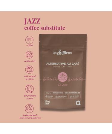 LES SIFFLEUX Coffee Alternative (Jazz Medium Roast with Fruity Notes 150g) Maqui Berries Cassis & MCT Powder Brewing Powder Drink - Caffeine-Free Infusion Sugar-Free Vegan Coffee Substitute - Buy Online on GoSupps.com
