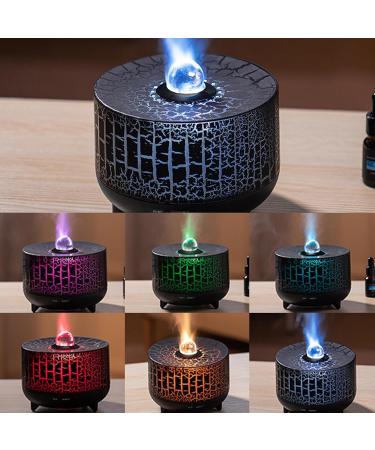 Flames Humidifier Aroma Diffuser 230ml - Quiet Essential Oil Diffuser with 7-Flame Design for Aromatherapy - Buy Online on GoSupps.com