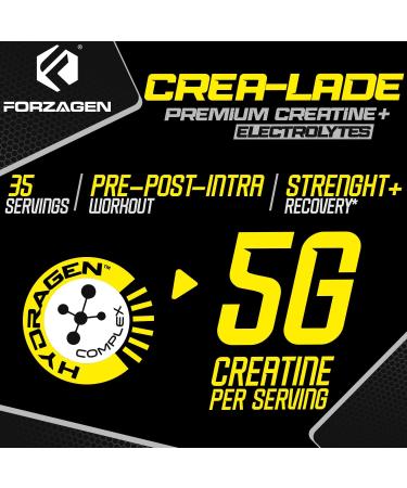 Forzagen CREA-Lade 35 Servings | Premium Creatine Monohydrate with Electrolytes - Lemonade Paradise Flavor | International Shipping  - Buy Online on GoSupps.com