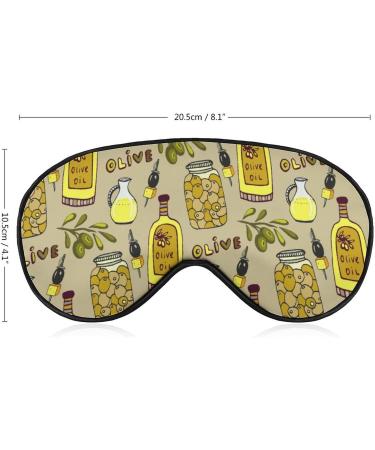 Bright Olives Seamless Sleep Mask - Adjustable Strap, Blocks Light, Ideal for Men and Women - Travel, Nap, and Night Sleep Blindfold - Buy Online on GoSupps.com
