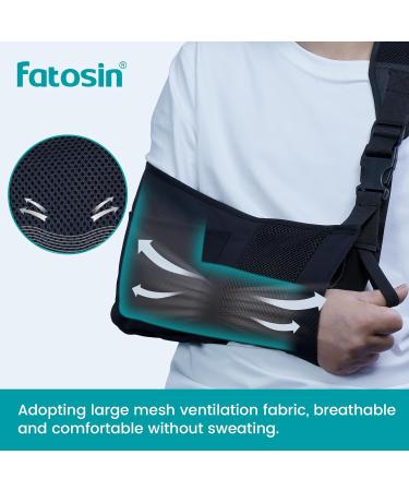 Arm Sling Shoulder Injury Immobilizer | Adjustable Rotator Cuff Support Brace for Men & Women | One Size Fits All for Left & Right Arm - Buy Online on GoSupps.com