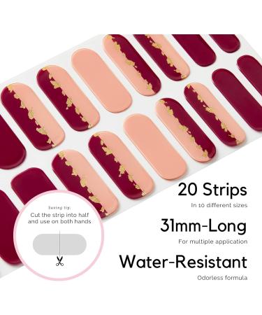 NAILOG Semi Cured Gel Nail Strips for Chirstmas (20 Extra Long Stickers/Wraps) | Buy 2 Get 1 UV Lamp| Glossy & Long Lasting Soft Gel Finishing | Encounter - Buy Online on GoSupps.com