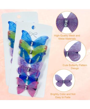 12 Pieces Butterfly Hair Clips for Girls Realistic Butterfly Snap Hair Clips Colorful Glitter Butterfly Barrettes Cute Hair Accessories for Teens Girls Women - Buy Online on GoSupps.com