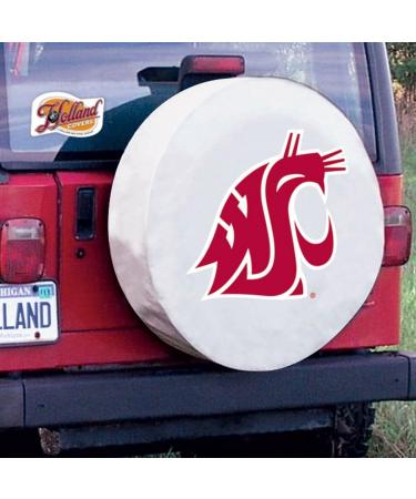 NCAA Washington State Cougars Black Tire Cover (28x8) | Officially Licensed University Spare Wheel Protector - Buy Online on GoSupps.com