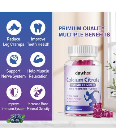 Potassium Citrate 1000mg Gummies Calcium Citrate 1000mg Gummies Support Leg Cramp Bone & Muscle Health - Buy Online on GoSupps.com