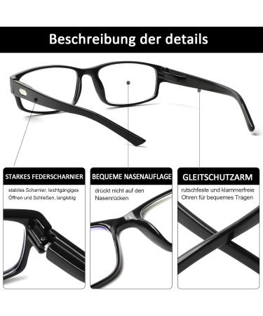 Cojwis 6 Pack Blue Light Filter Reading Glasses for Men & Women - Fashionable Anti-Blue Light PC Gaming & Visual Aid (0.50x) - Perfect for Reading - Buy Online on GoSupps.com