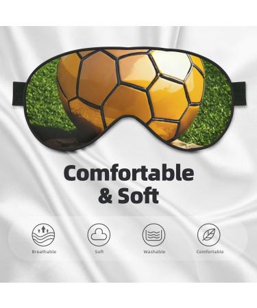 Shop Soccer Print Soft Eye Mask | Perfect for Sleep Travel & Naps Unisex Comfort - Buy Online on GoSupps.com