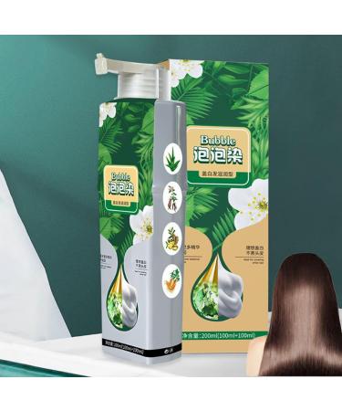 Natural Plant Hair Dye 100ml Bubble Natural Hair Dye Plant Based Hair Dye for Gray Hair Coverage Hair Color for Men Women Hair Dyeing Cream Gentle Safe for Scalp & Hair Brown - Buy Online on GoSupps.com