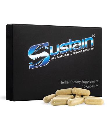 Sustain Male Supplement - All Natural Stamina Support - Revitalize Strength - Improve Energy Level - Optimize Vitality - Formulated for Men and Women with Active Lifestyle (Single Pack  10 Capsules) 10 Count (Pack of 1)