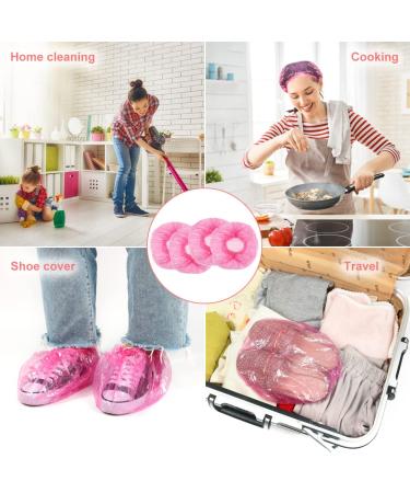Shintop Disposable Shower Caps for Women - 100 Pack Individually Wrapped Hair Caps - Large Elastic Bath Cap for Home, Hotel, Salon & Spa - Pink - Buy Online on GoSupps.com