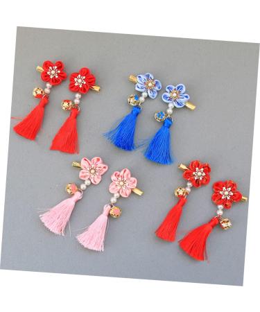 ibasenice 1 Pair Tassels Hairclips Hair Barrettes for Girls Hair Accessories for Girls Flower Hair Accessories Polymer Clay Cane Kids Hair Accessories Qipao Chinese Style Pair Clip Child - Buy Online on GoSupps.com