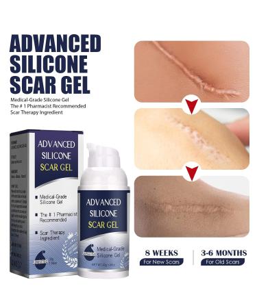 Advanced Silicone Scar Gel Cream (2 Pack) for Skin Renewal - Buy Online on GoSupps.com