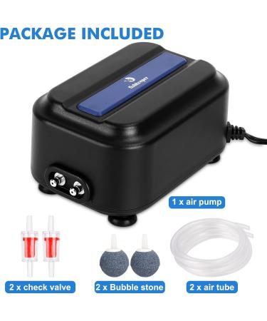 Fishkeeper Quiet Air Pump for Aquariums | 2.5W 5W 8W Models for Tanks up to 570L | 500LPH Max Air Flow - Buy Online on GoSupps.com