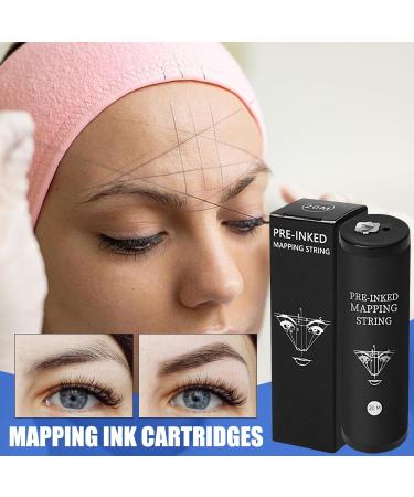 Eyebrow Threading String | Eyebrow Measuring Mapping Pre-Ink String - 20m Black Ink Beauty String Thread Portable Mapping Brows Point Tool for Women Girls Dail Life Travel - Buy Online on GoSupps.com