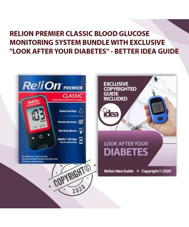 ReliOn Premier Classic Blood Glucose Monitoring System Bundle with Diabetes Care Guide - 2 Items - Buy Online on GoSupps.com