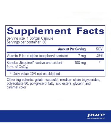Pure Encapsulations Ubiquinol VESIsorb - Hypoallergenic CoQ10 Supplement for Enhanced Absorption | 60 Caplique Capsules - Ideal for International Shipping - Buy Online on GoSupps.com